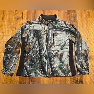 Game Winner Camouflage Zip Up Fleece Jacket Size XL